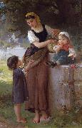 Emile Munier May I Have One Too France oil painting artist